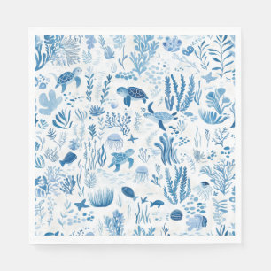 Guardanapo De Papel Papel de Aventura para Oceano de Tartaruga Marítim