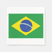 Papel de Bandeira Brasileiro Napkins
