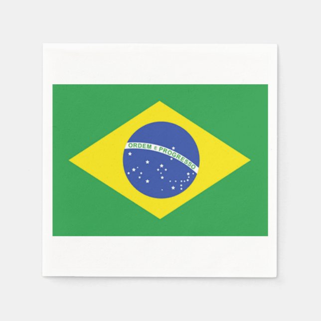 Guardanapo De Papel Papel de Bandeira Brasileiro Napkins (Frente)