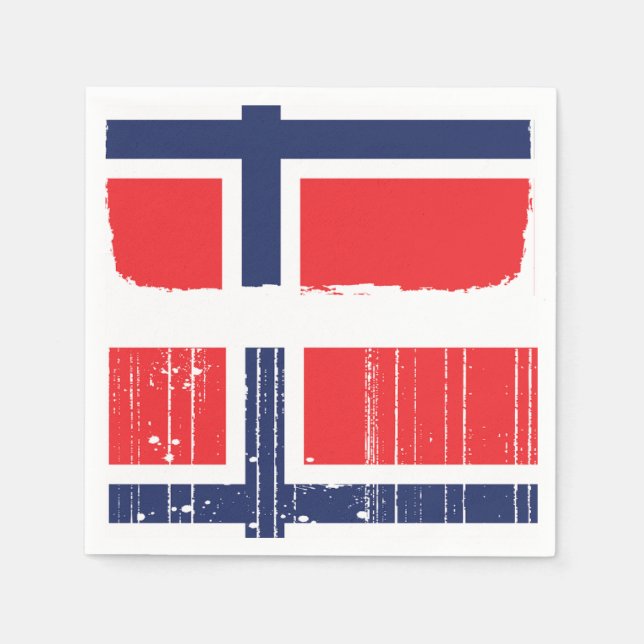 Guardanapo De Papel Papel de bandeira da Noruega Nápoles (Frente)
