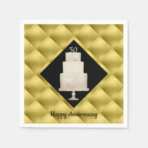 Guardanapo De Papel Papel de bolos Dourado de 50 anos