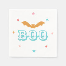 Papel de Boo de Halloween Rosa Napkin