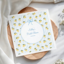 Guardanapo De Papel Papel de Bridal Shower Arco Ítalo-Limão Azul