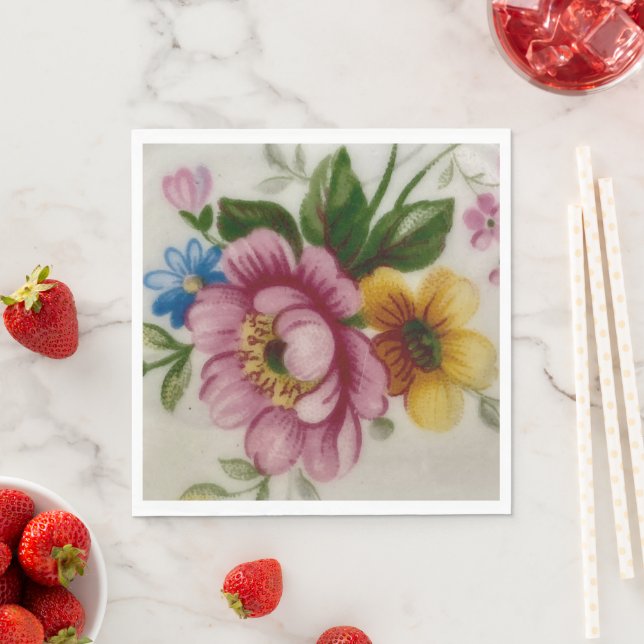Guardanapo De Papel Papel de Buquê Floral para Taa Cup Napkin (Insitu)