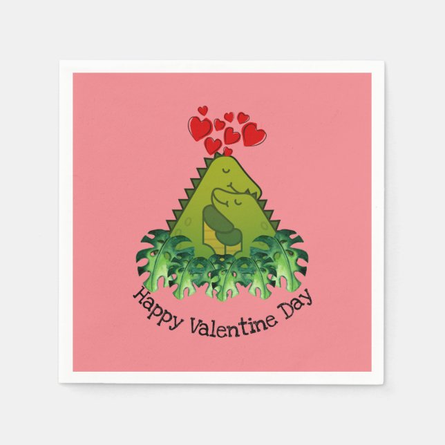 Guardanapo De Papel Papel de Casal do Dinossauro (Frente)