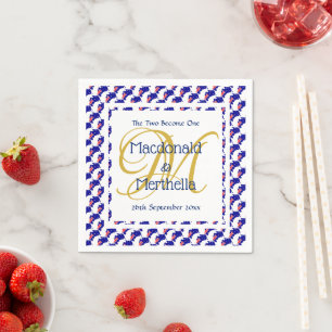 Guardanapo De Papel Papel de casamento com monograma personalizado AUS