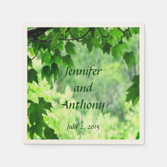 Guardanapo De Papel Papel de Casamento de Folha Napkins (Frente)