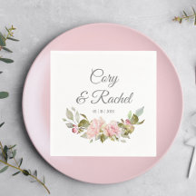 Papel de Casamento do Buquê de Rosas Rosa bonito