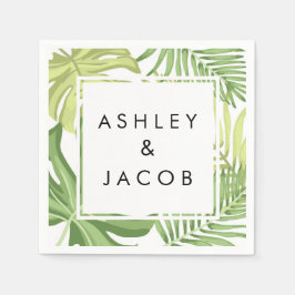 Guardanapo De Papel Papel de casamento em praia tropical napkins Palm 
