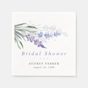 Guardanapo De Papel Papel de Casamento Floral de Aquarela Lavanda Româ