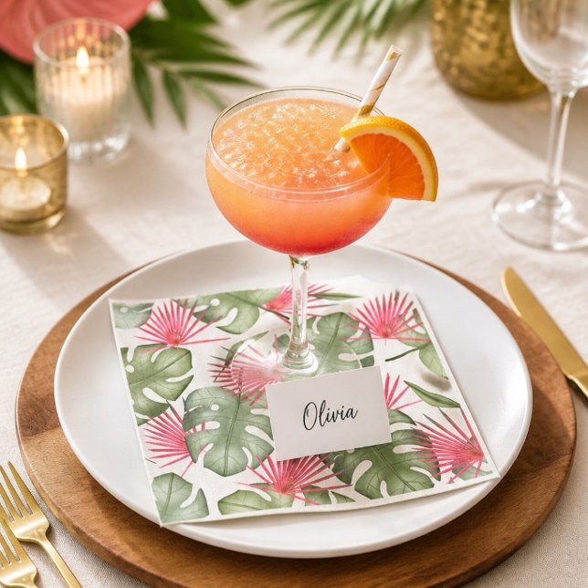Guardanapo De Papel Papel de Casamento Tropical (Criador carregado)