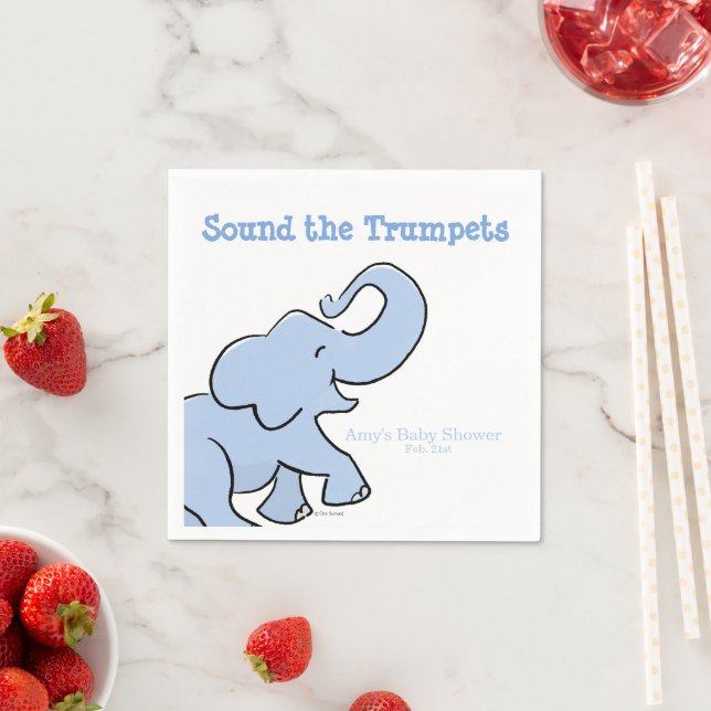Guardanapo De Papel Papel de Chá de Bebê de Elefante Fofo Personalizad (Insitu)
