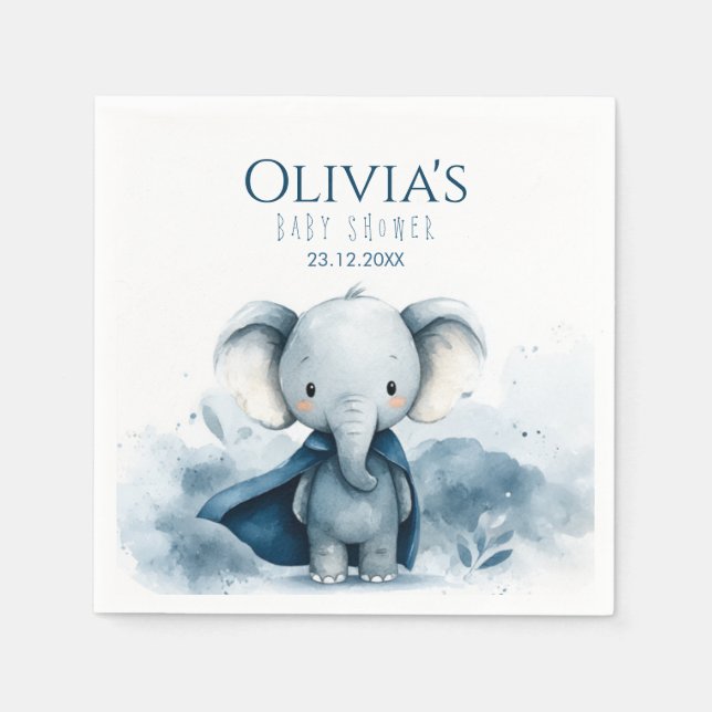 Guardanapo De Papel Papel de Chá de fraldas de Elefante de Super Herói (Frente)