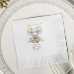 Guardanapo De Papel Papel de Chá de fraldas de espera do Urso Eucalypt<br><div class="desc">Guarde o papel de Chá de fraldas de espera de Eucalipto. Planeje sua festa de boas-vindas neste outono com nosso tema botânico, copos de papel, convites, material de festa, sinais de boas-vindas e favores. Este design de chá floral de floresta pode ser facilmente personalizado para a sua ocasião especial, como...</div>
