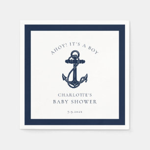 Guardanapo De Papel Papel de Chá de fraldas de Garoto Costeiro Ancorad