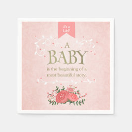 Guardanapo De Papel Papel de Chá de fraldas de Storybook Napkin Garota