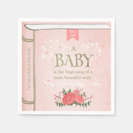 Guardanapo De Papel Papel de Chá de fraldas de Storybook Napkin Garota