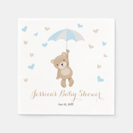 Guardanapo De Papel Papel de Chá de fraldas do Urso Náufrago Cubo Azul
