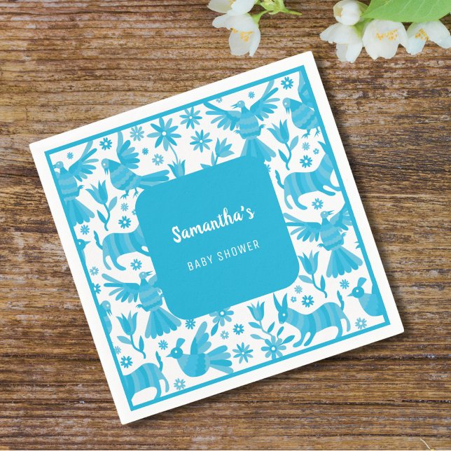 Guardanapo De Papel Papel de chá de fraldas Otomi Azul - Nápoles (Criador carregado)