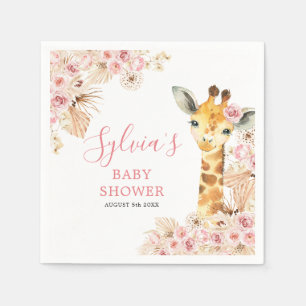 Guardanapo De Papel Papel de Chá de fraldas para Girafa de Boho Cor-de
