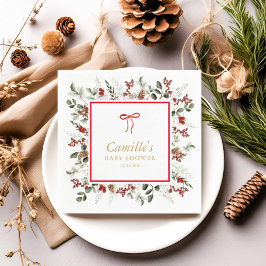 Guardanapo De Papel Papel de Chá de fraldas verde de inverno Napkins