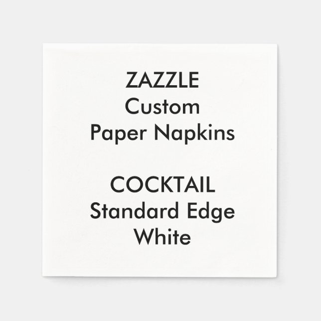 Guardanapo De Papel Papel de Cocktail BRANCO, Personalizado, Zazzle (Frente)