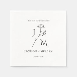 Guardanapo De Papel Papel De Cocktail Moderno Elegante Para Casamento