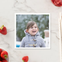 Papel de Coquetel de Festa com Foto Personalizada 