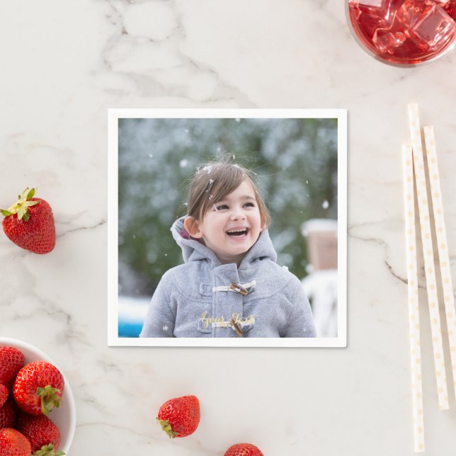 Guardanapo De Papel Papel de Coquetel de Festa com Foto Personalizada  (Insitu)