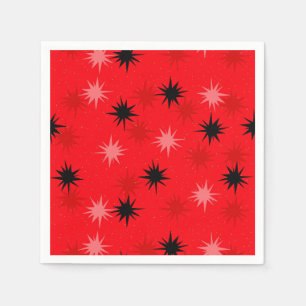 Guardanapo De Papel Papel de coquetel Napkins, Red Starbursts