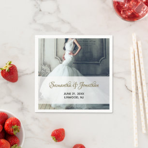 Guardanapo De Papel Papel de coquetel para Recepção de casamento fotog