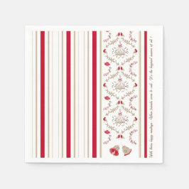 Guardanapo De Papel Papel de Cor damasco Floral de Natal Festivo