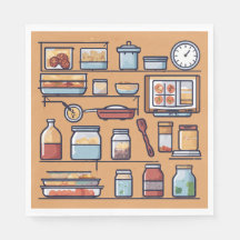 Papel de cozinha organizado preparado para refeiçõ