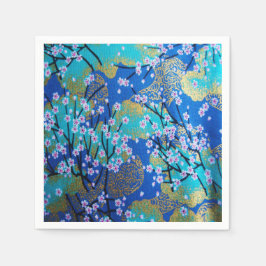 Guardanapo De Papel Papel de Decoupage Floral Kimono japonês Dourado