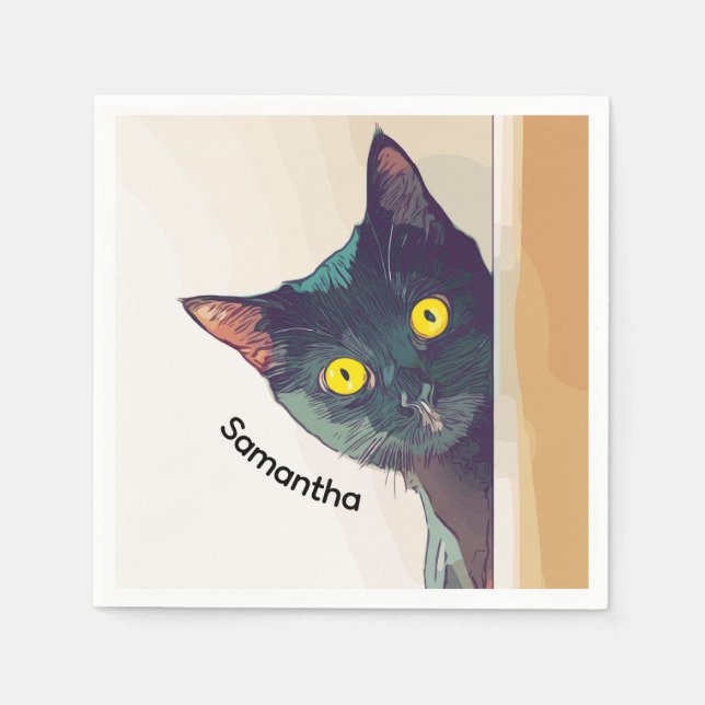 Guardanapo De Papel Papel de Design de Gato de Pequim (Frente)