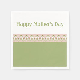 Guardanapo De Papel Papel de Designer Verde E Rosa Pastel