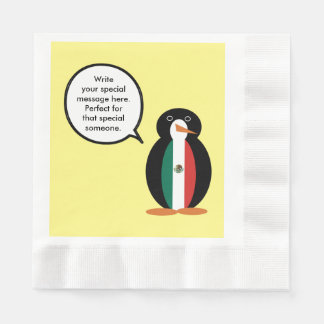 Guardanapo De Papel Papel de Festa da Sra. Pinguim com Bandeira Mexica