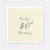 Papel de festa de 40 anos moderno e elegante