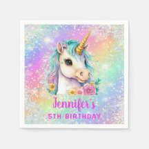 Papel de Festa de aniversário do Unicorn Rainbow S