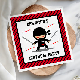 Guardanapo De Papel Papel de festa de aniversário infantil Ninja Warri