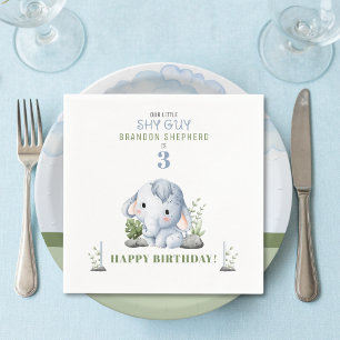 Guardanapo De Papel Papel de Festa de aniversário tímido para Cara