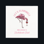 Guardanapo De Papel Papel de festa de despedida de solteira de flaming<br><div class="desc">Guardanapos de papel personalizados de flamingo engraçados para despedida de solteira. Adicione seu nome ou mensagem clicando no botão "Personalizar" e organize o melhor fim de semana com as meninas antes de dizer "Eu aceito".</div>