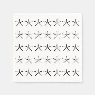 Guardanapo De Papel Papel de festas de padrão branco preto para neve