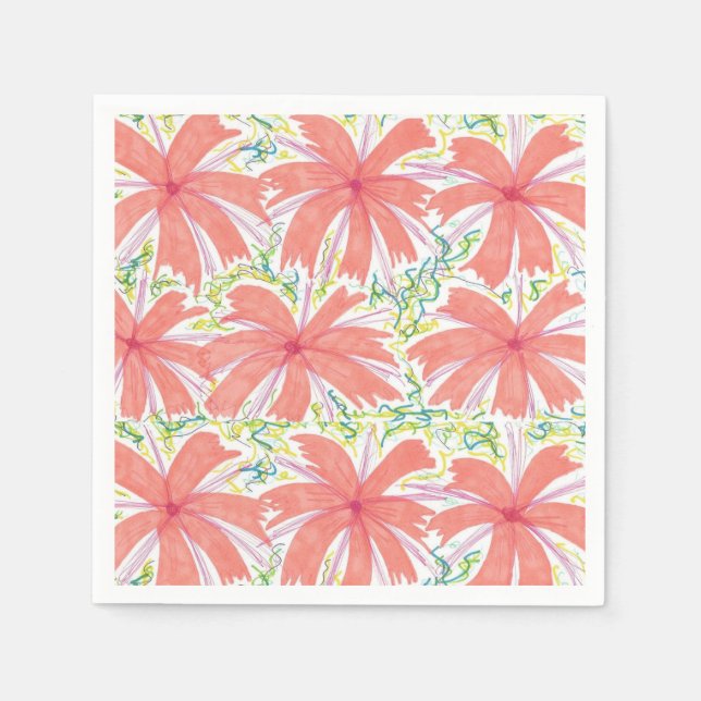 Guardanapo De Papel Papel de Flor Tropical Sunny Napkins (Frente)