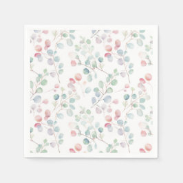 Guardanapo De Papel Papel de Folhagem de Eucalipto Colorido