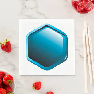 Guardanapo De Papel Papel de Forma de Hexágono Azul Nápoles