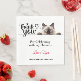 Guardanapo De Papel Papel de Gato de Peeking Siamês Napkins