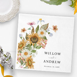 Guardanapo De Papel Papel de girassol elegante Nápoles