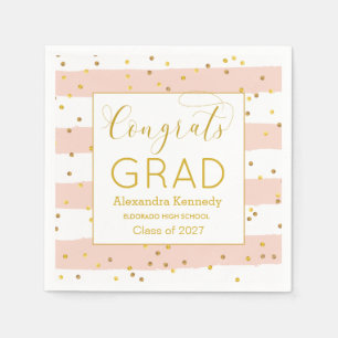 Guardanapo De Papel Papel de Graduação Dourado Confetti - Listras Ro