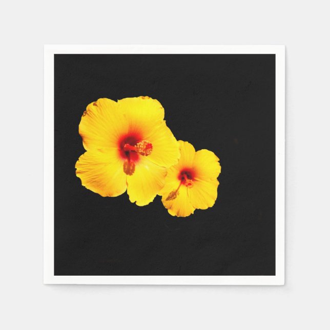 Guardanapo De Papel Papel de Hibiscus Amarelo Napkins (Frente)